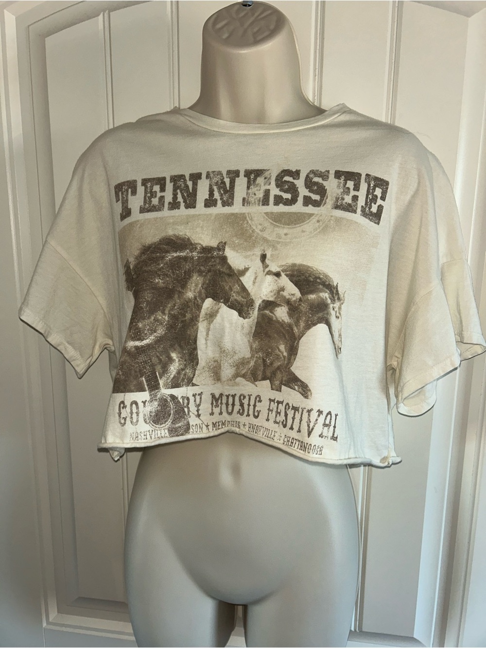 NEW Tennessee Country Music Festival Rodeo State Fair Crop Top Sz M - Picture 2 of 6